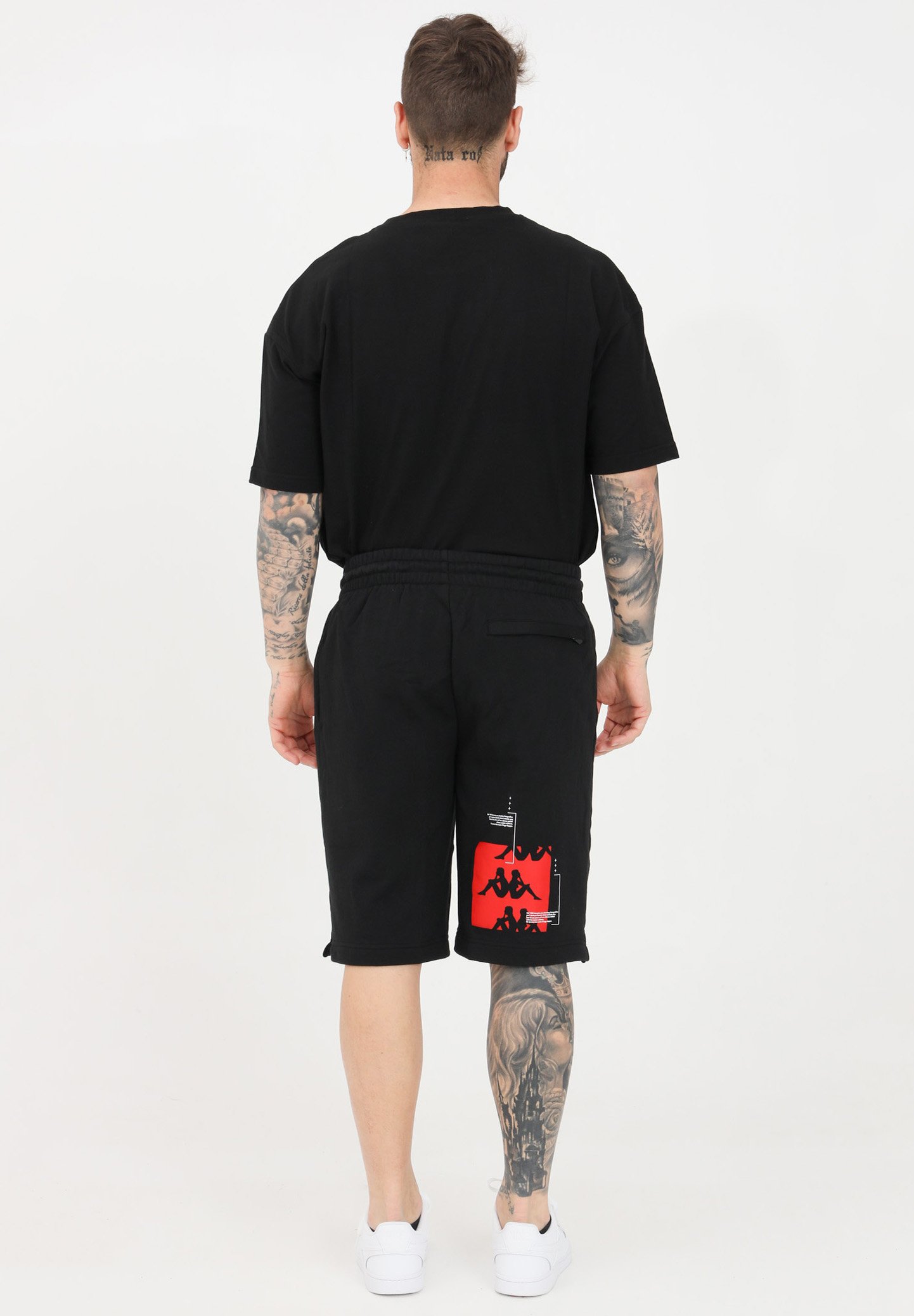 Kappa Shorts - black-red md/nero - Zalando.it