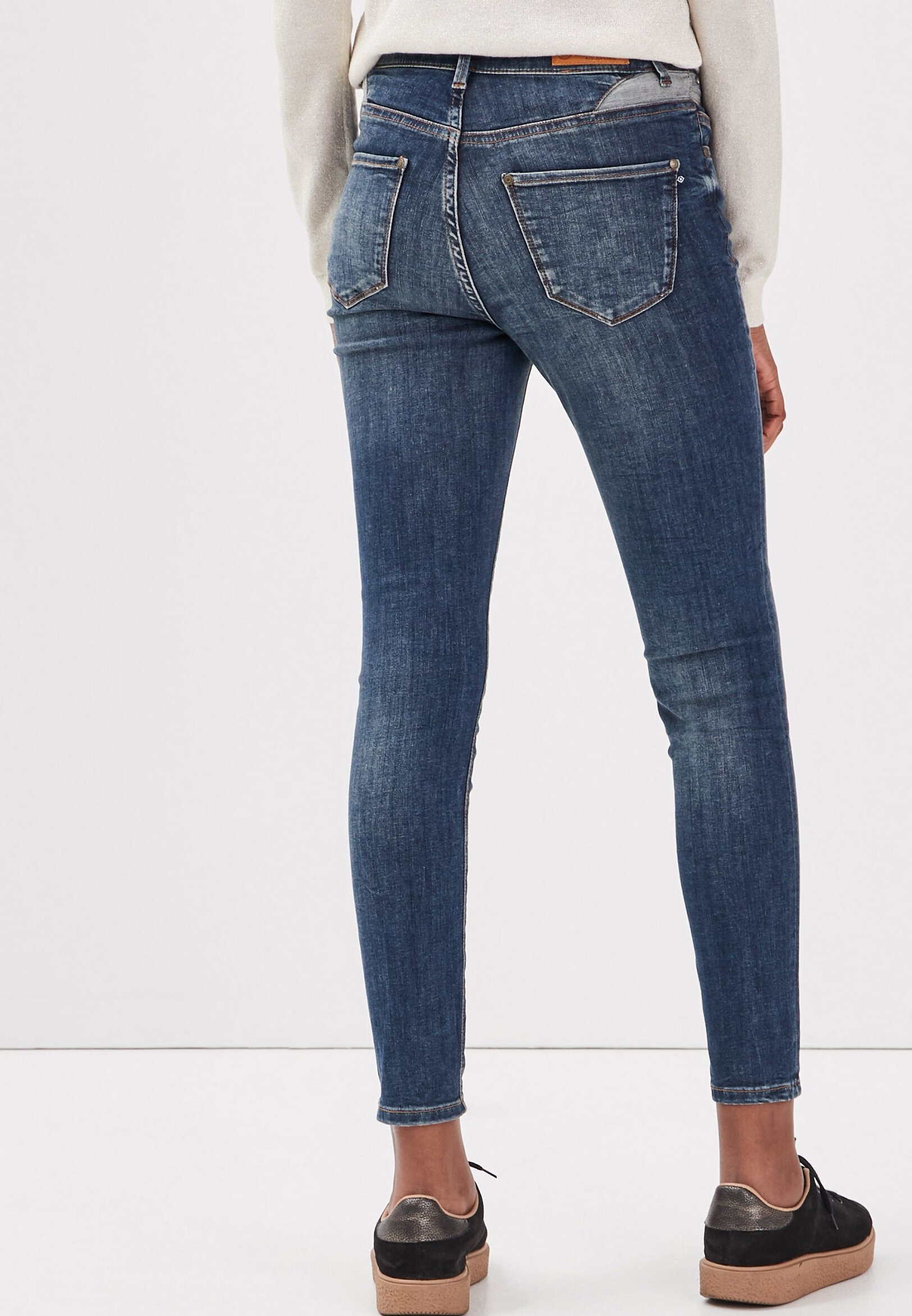 BONOBO Jeans mit hoher Taille - Jeans Skinny - denim stone/denim indigo -  ZALANDO.FR