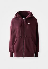HOODIE - Majica s kapuljačom i patentnim zatvaračem - burgundy crush