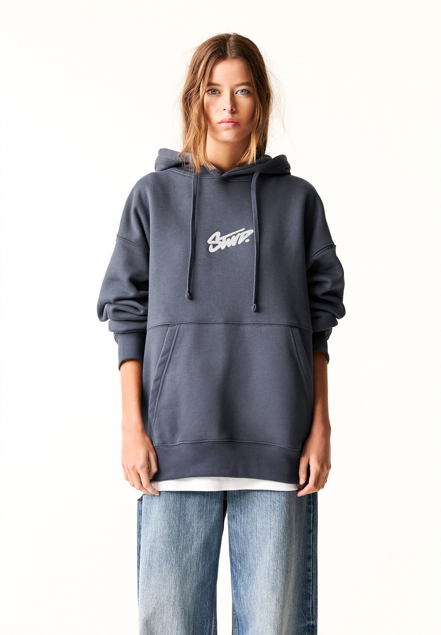 PULL&BEAR - Bluza z kapturem/niebieski - Zalando.pl