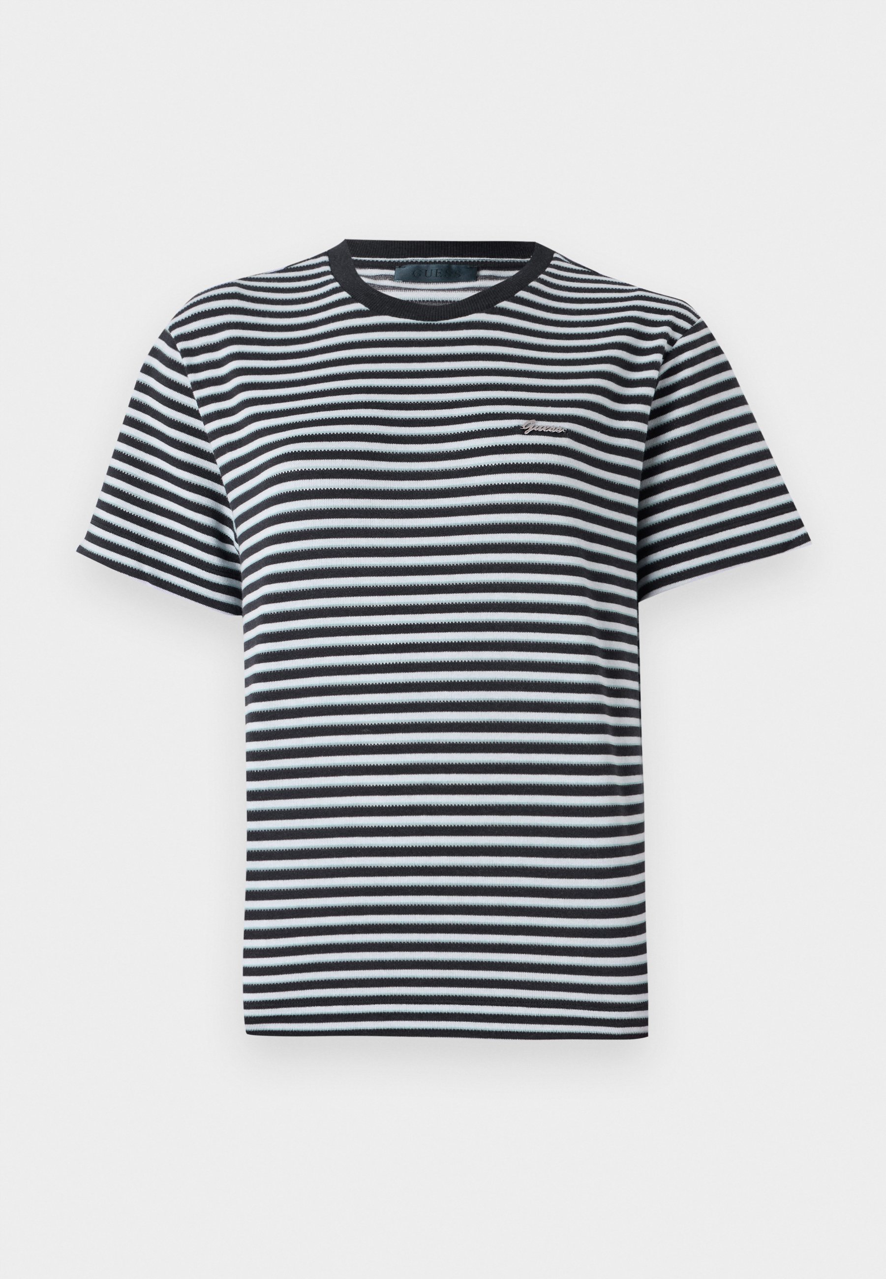 売れ筋商品|||ゲス Tシャツ レディース トップス SARA STRIPED - Print T-shirt - blue/light Guess SARA STRIPED - Print T-shirt - blue/light/dark blue