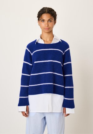 TOW - Svetrík - bleu royal rayures blanches