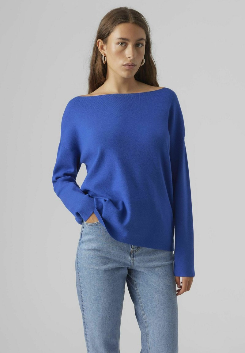 Jersey De Punto VERO MODA Para Mujer - Cuello Redondo, Manga Larga, Talla XL, Tejido Suave Con Fibras Recicladas