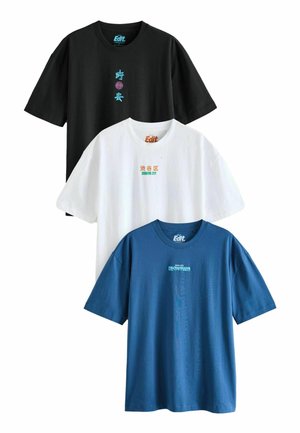 URBAN GRAPHIC - REGULAR FIT - Print T-shirt - black blue white japanese