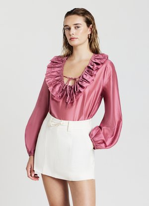 ROUCHES - Blouse - rosa fard