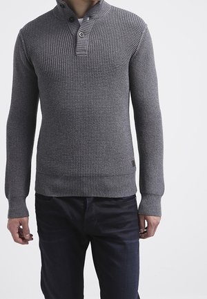 Striktrøje - mottled anthracite