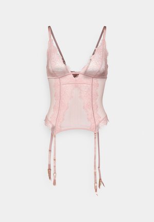 Playful Promises BLUSH AND BASQUE WITH BINDINGS - Body - blush