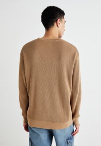 GAP OVERSIZED PLAITED CREW - Strickpullover - camel hair
