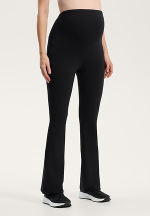 MATERNITY COMFORTLUX 80cm FLARE - Stoffhose - black