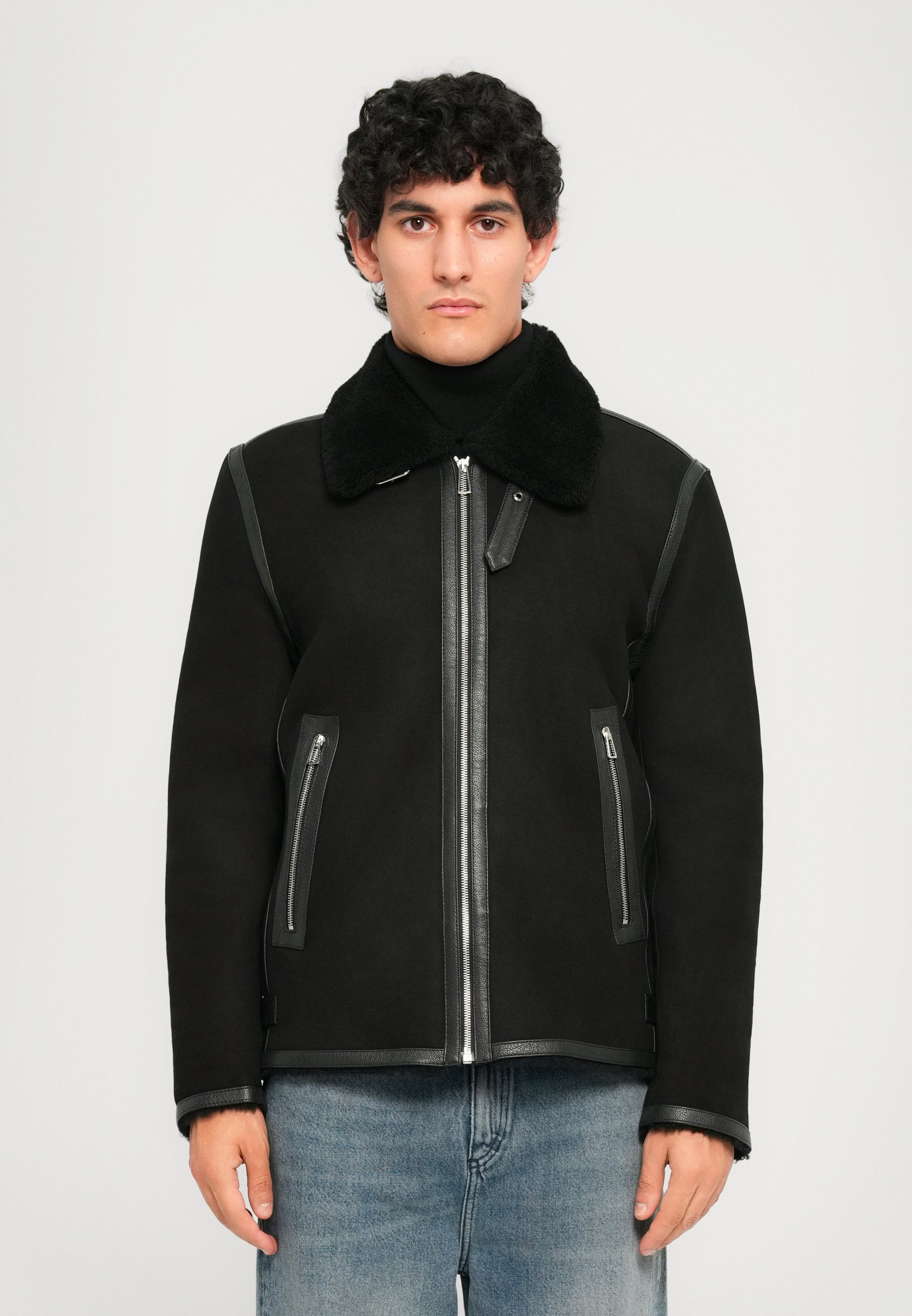 PS Paul Smith JACKET - Leather jacket - black - Zalando.co.uk