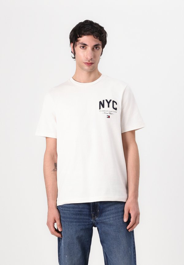 SCRIPT TEE - Print T-shirt - ivory petal