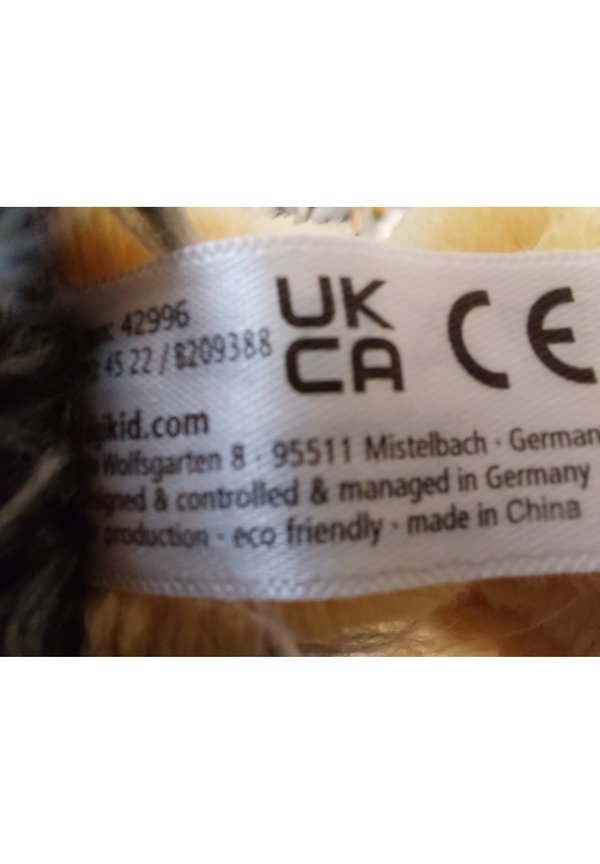 Kuscheltier – grün anthrazit gelb