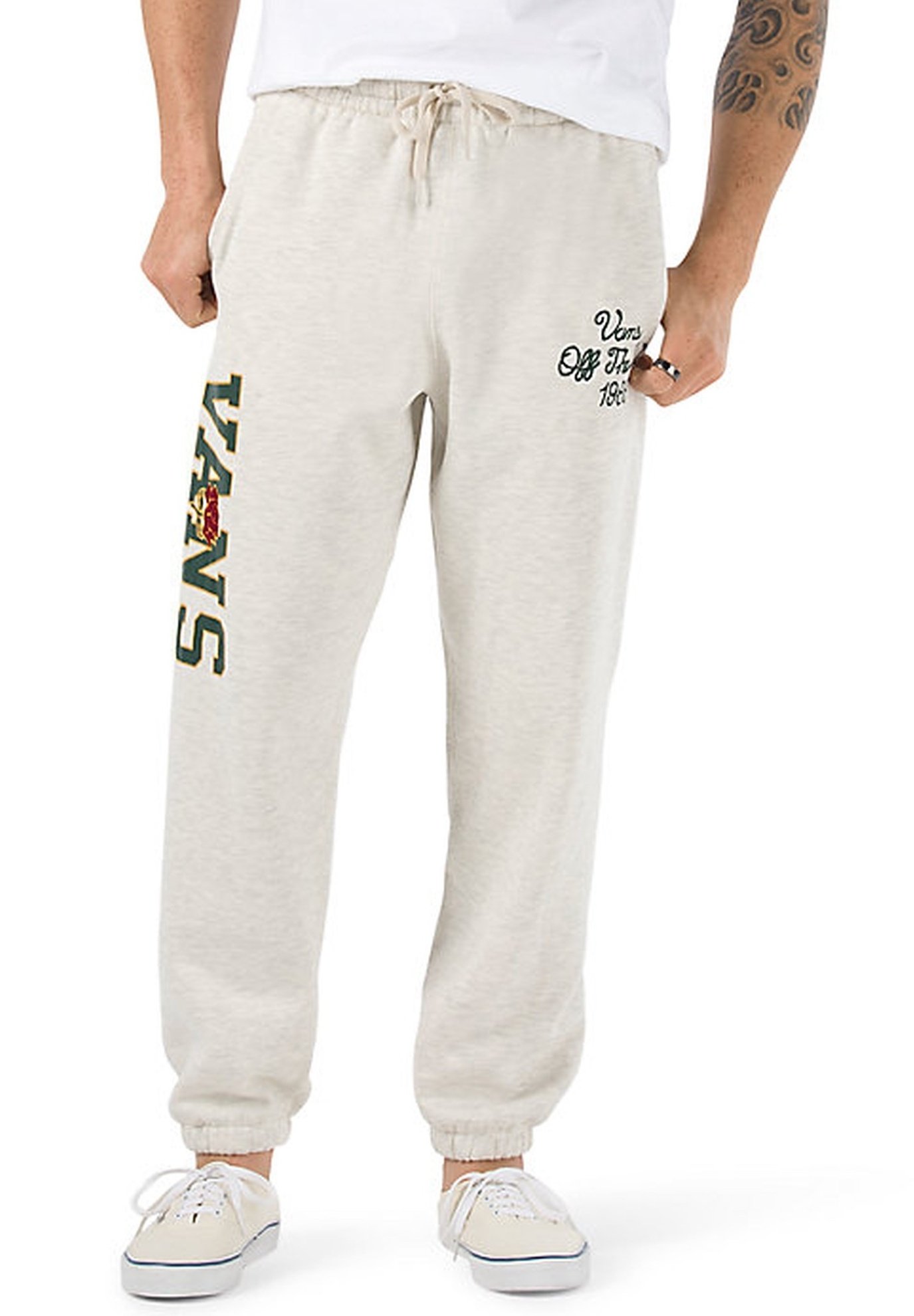 Vans MN 66 CHAMPS FLEECE PANT - Pantaloni sportivi - oatmeal ... Vans MN 66 CHAMPS FLEECE PANT - Pantaloni sportivi - oatmeal ...