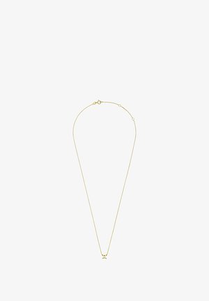 Delicate gouden kettinkje met een klein, eenvoudig gouden vlinderhangertje in het midden aan de onderkant.