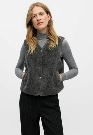 Strukirani kaput - dark grey