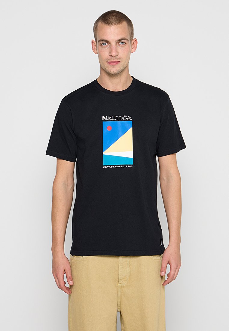 Nautica T-shirt print zwart