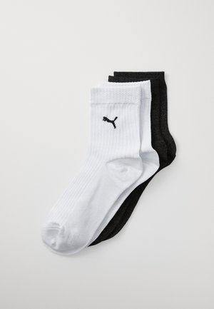 WOMEN TEXTURED SHORT SOCK 4 PACK - Chaussettes - white/black