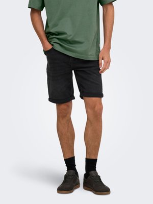 Only & Sons, JEANS-SHORTS ONSPLY MID RISE NORMAL GESCHNITTEN SHORTS - Farkkushortsit - washed black