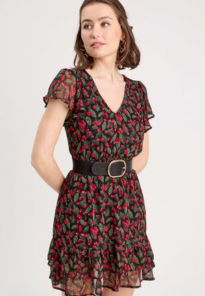 MIT RÜSCHEN - Day dress - noir