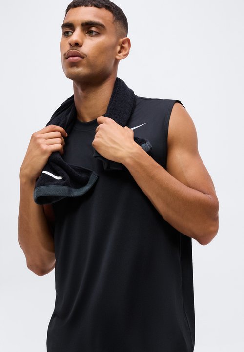 Nike TEE FLEX - Top - black/matte silver-coloured — photo 4