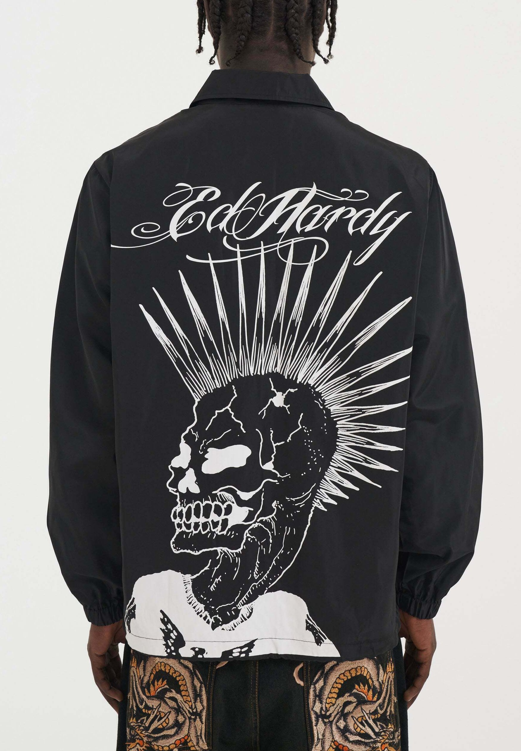 Ed Hardy SKELETON PUNK WATERPROOF COACH - Light jacket - black