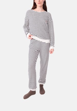 Petit Bateau À RAYURES SET - Pyjama - milk soir
