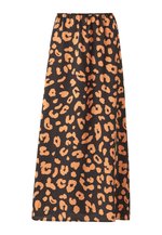 Ellos Collection ROCK - A-line skirt - schwarz rost leo/black - Zalando.de