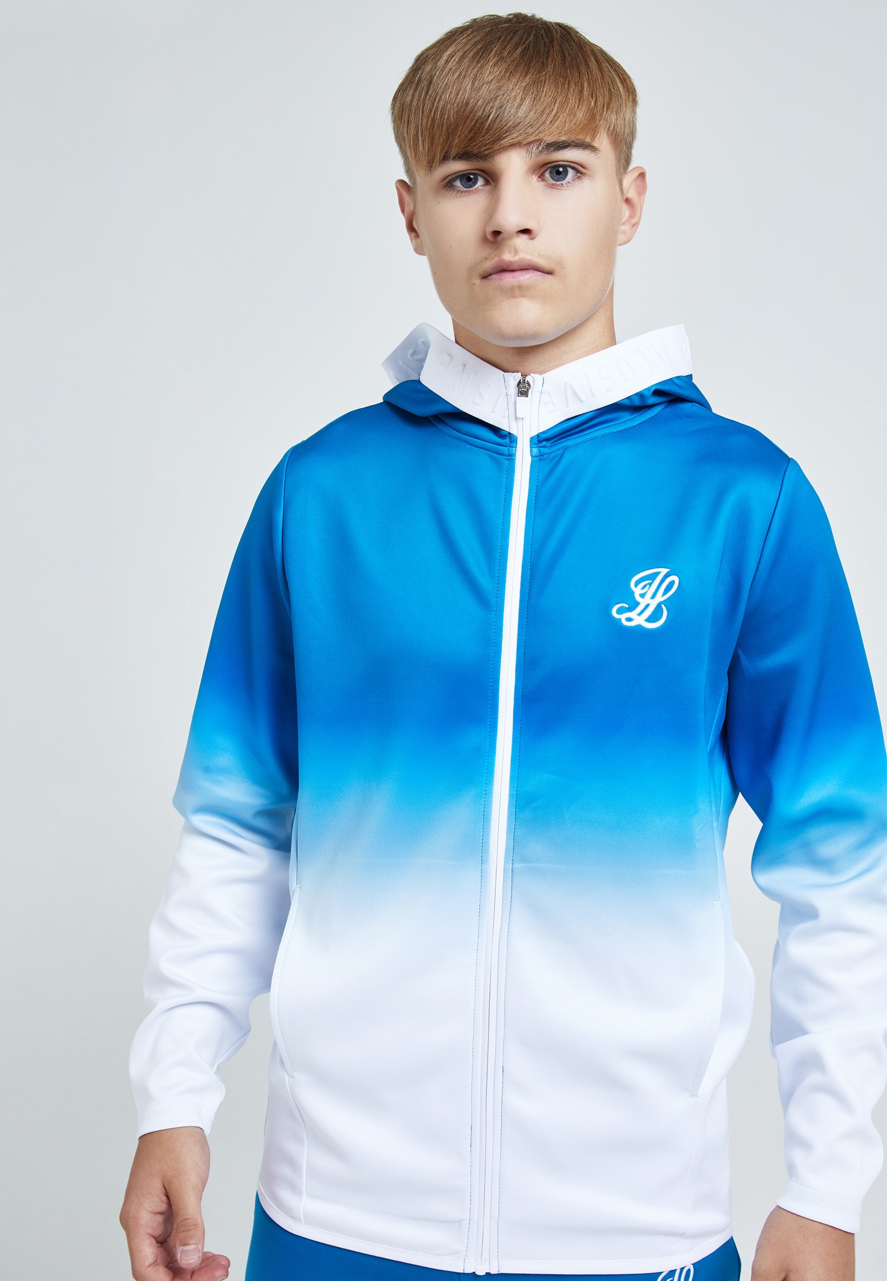 Illusive London Juniors ILLUSIVE LONDON ELEVATE AGILITY - Sudadera con  cremallera - blue \u0026 white/azul - Zalando.es