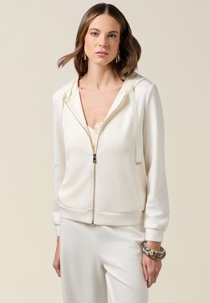Felpa con zip - bianco