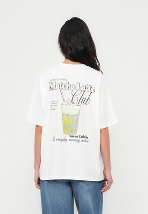 JXLATTE LOOSE TEE  - T-shirt con stampa - bright whiter