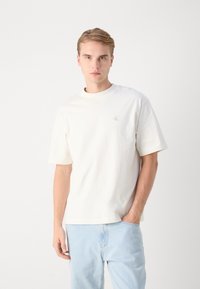 Calvin Klein Jeans HEAVY RELAXED TEE - Základné tričko - ivory