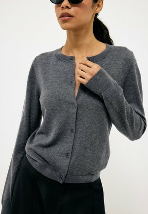 NA-KD, FINE KNITTED CARDIGAN - Chaqueta de punto - dark grey