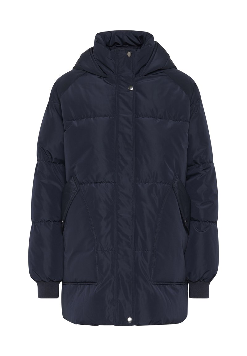 Cream Wintermantel donkerblauw