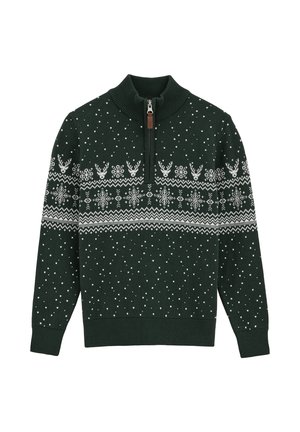 Stickad tröja - dark green