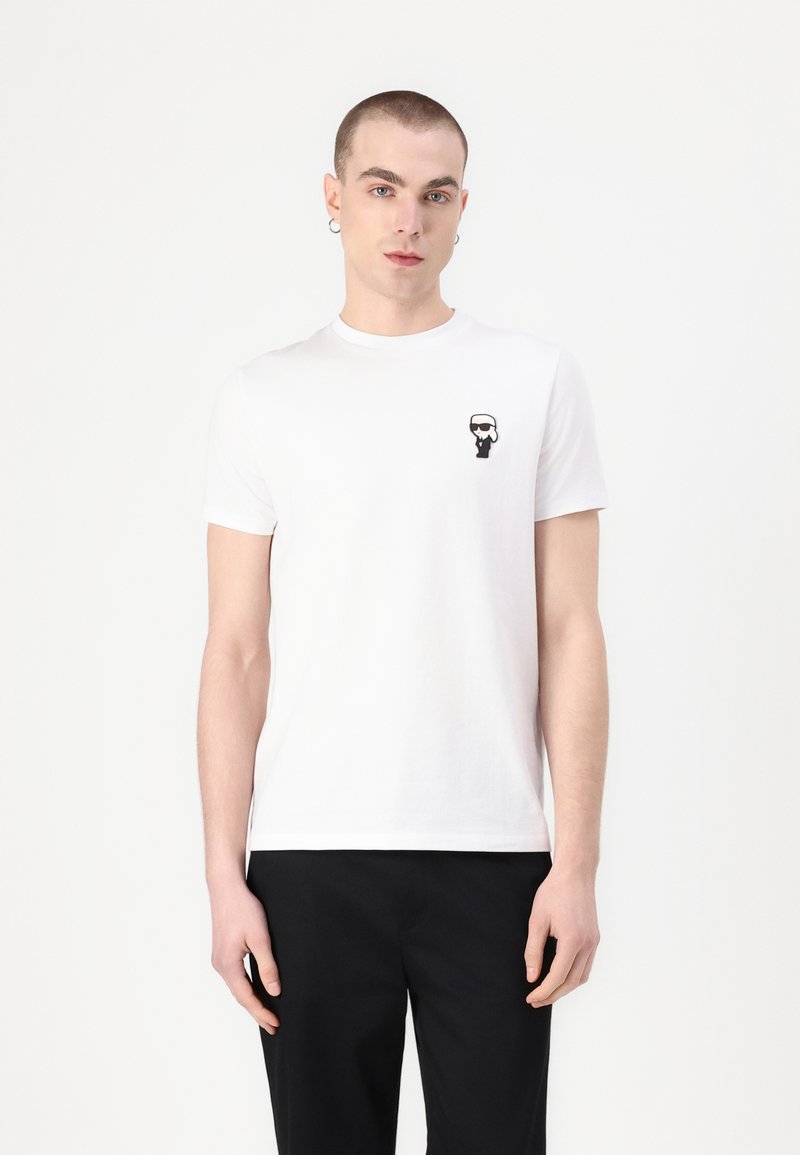 KARL LAGERFELD CREW NECK - Triko s potiskem - white