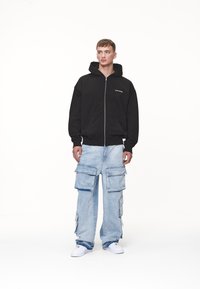 Pegador COLNE LOGO JACKET - Majica s kapuljačom i patentnim zatvaračem - washed black