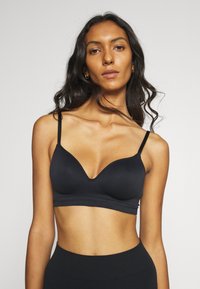 Lindex - SEAMLESS BRA FLORA - Póló melltartó - black Miniatűr kép 1