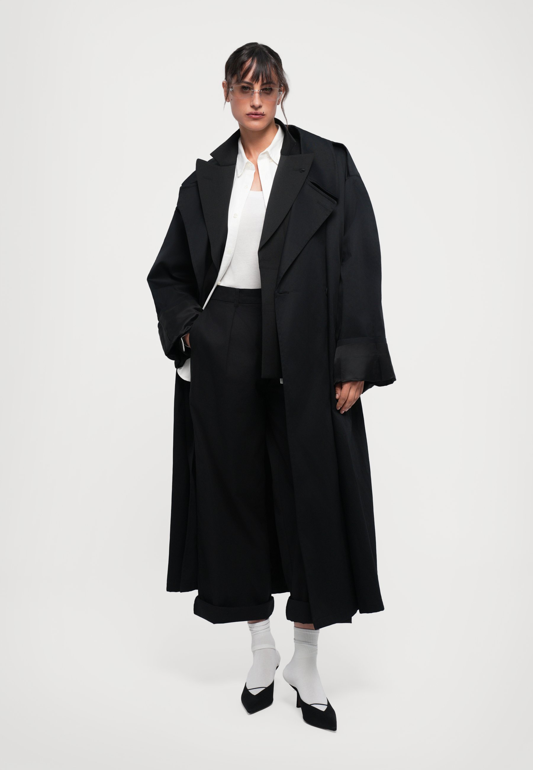 MM6 Maison Margiela Trenchcoat - black - Zalando.co.uk