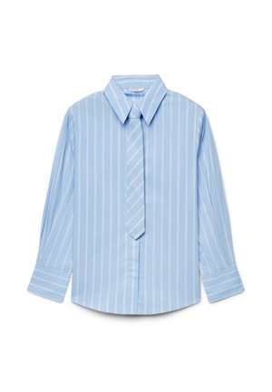 Calliope, CAMICIA RIGHE - Button-down blouse - var celeste