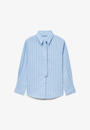 Calliope, CAMICIA RIGHE - Button-down blouse - var celeste