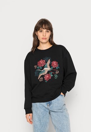 OVERSIZED PRINT - Sweatshirt - black