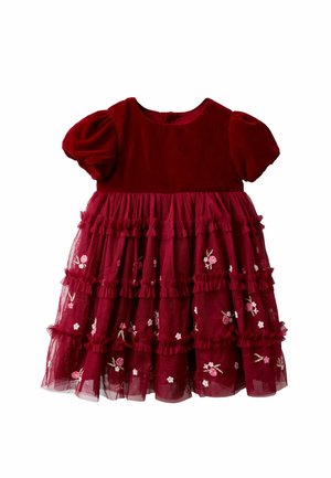 REGULAR FIT - TIERED - Koktajl obleka/za zabavo - red floral