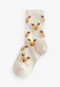 Next RICH CHRISTMAS  5 PACK  - REGULAR FIT - Ponožky - red cream bear