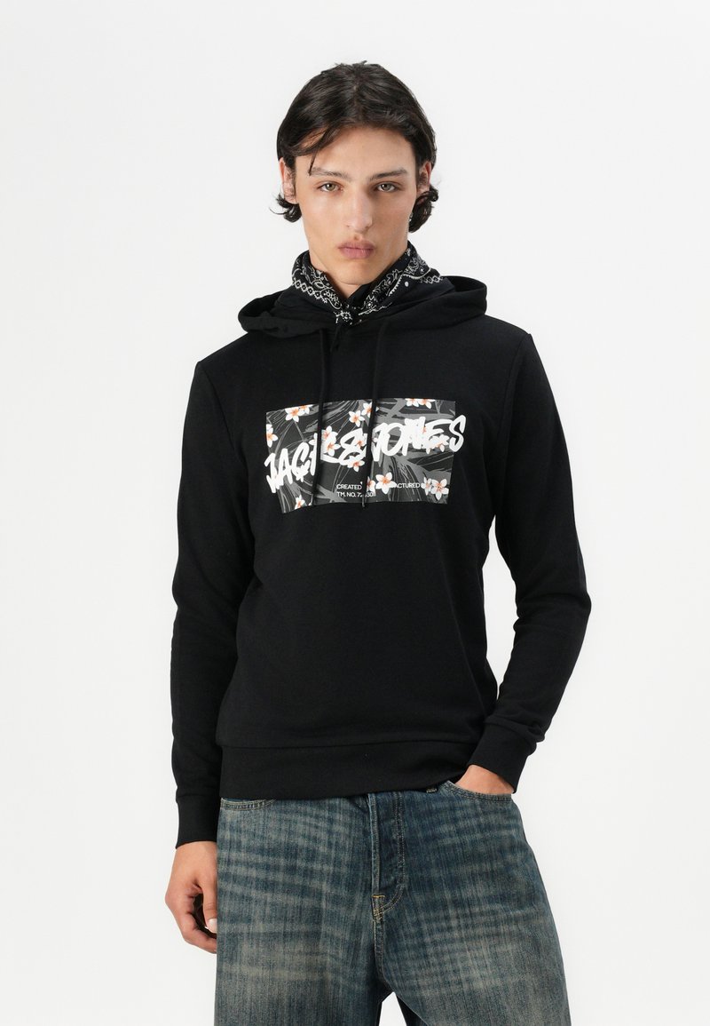 JACK & JONES Jjalvis Sweat Hood Sweatshirt à Capuche, Noir, M