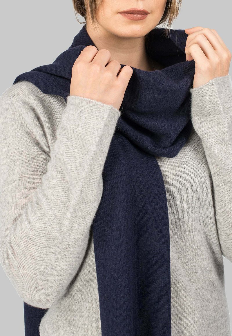 EP Mode Sciarpa Invernale Uomo In Cashmere - Super Morbida E Calda, Plaid Blu Grigio, 180x29 Cm