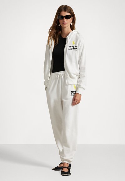 Polo Ralph Lauren BIG PONY LIGHTWEIGHT FLEECE ZIP HOODIE - Zip-up sweatshirt - white