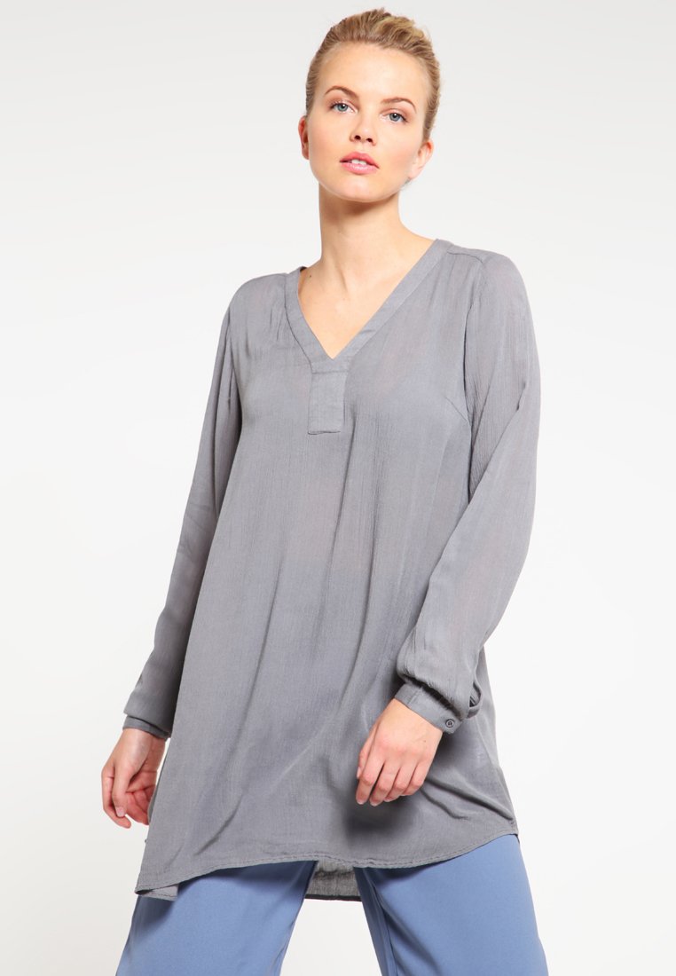 Kaffe KAAMBER V-NECK - Túnica - smoked pearl