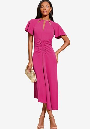 Lipsy RUCHED FRONT KEYHOLE CUT OUT REGULAR FIT - Denní šaty - pink