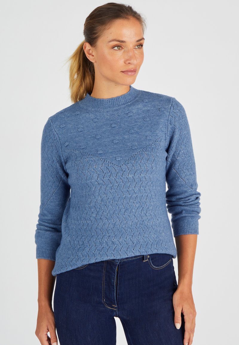 Damart POINT FANTAISIE THERMOLACTYL - Pullover - bleu