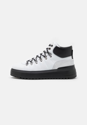 ANTWERP - Lace-up ankle boots - white/black